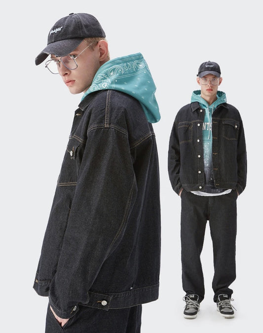 INFLATION Washed Denim Two-Pocket Jacket