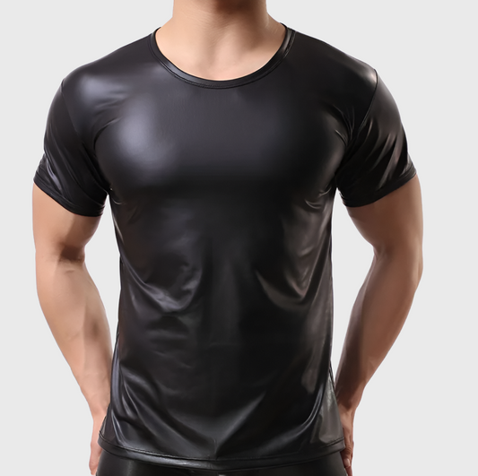 Cutting Loose Leather Muscle Shirt